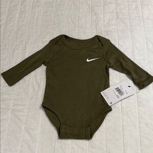 Nike Olive Bodysuit with White Swoosh